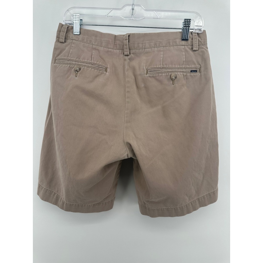 Polo Ralph Lauren Mens Classic Fit 9" Chino Shorts Tan Khaki Cotton‎ Size 30 - Picture 2 of 8